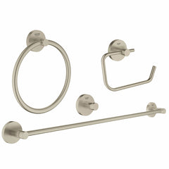 GROHE GROHE 40823EN1 Essentials 4-in-1 Bathroom Accessories Set in Brushed Nickel