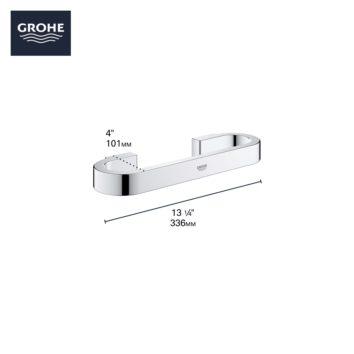GROHE Grohe 41064000 12 Grab Bar in Grohe Chrome