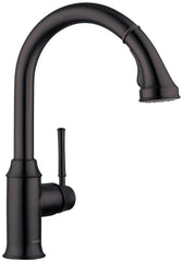 HANSGROHE Hansgrohe 04215670 Talis C Single Handle Pull Down Kitchen Faucet in Matte Black