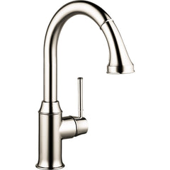 HANSGROHE Hansgrohe 04215830 Talis C Single Handle Pull Down Kitchen Faucet in Polished Nickel