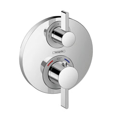 HANSGROHE Hansgrohe 15757001 Ecostat S Two Handle Thermostatic Valve Trim in Polished Chrome