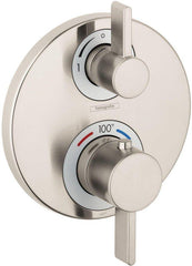 HANSGROHE Hansgrohe 15758821 Ecostat S Two Handle Thermostatic Valve Trim in Brushed Nickel