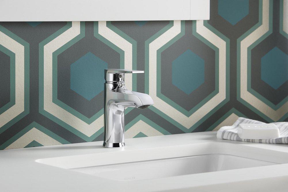 KOHLER KOHLER 97060-4-CP Hint Single Handle Monoblock Bathroom Sink Faucet in Polished Chrome