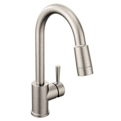 MOEN Moen 46201CSL Cleveland Faucet Edgestone Single Handle Pulldown Kitchen Faucet Classic Stainless