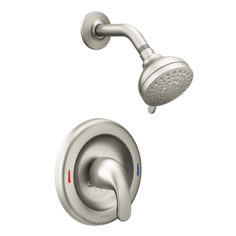 MOEN Moen 82604SRN Adler Single Handle Shower Faucet in Spot Resist Brushed Nickel