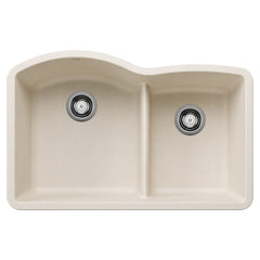 BLANCO Blanco 443065 Diamond 1-3/4 Double Bowl Kitchen Sink with Low Divide - Soft White