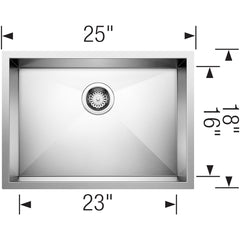 BLANCO Blanco 443047 Quatrus R0 Single Bowl ADA Kitchen Sink
