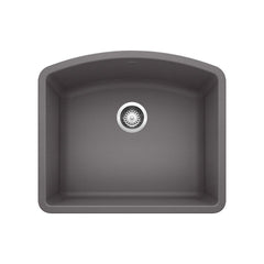 BLANCO BLANCO 441468 Diamond 24 x 20-13/16 in. No Hole Composite Single Bowl Undermount Kitchen Sink in Cinder