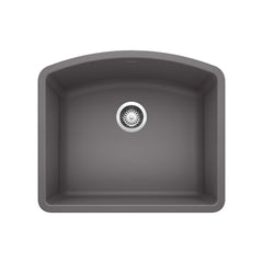 BLANCO BLANCO 441468 Diamond 24 x 20-13/16 in. No Hole Composite Single Bowl Undermount Kitchen Sink in Cinder