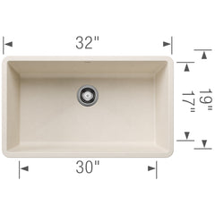 BLANCO Blanco 443084 Precis Super Single Bowl Kitchen Sink - Soft White