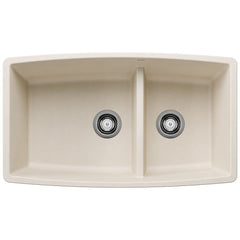 BLANCO Blanco 443088 Performa 1-3/4 Double Bowl Kitchen Sink with Low Divide - Soft White