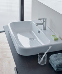 DURAVIT Duravit 2318650000 Happy D.2 25-5/8 x 19-7/8 in. Oval Dual Mount Bathroom Sink in White