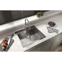 ELKAY Elkay ECTSRAD25226TBG1 Crosstown 18 Gauge Stainless Steel 25 x 22 x 6, Single Bowl Dual Mount ADA Sink Kit
