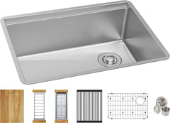 ELKAY Elkay ECTRU24169RTWC Crosstown 18 Gauge Workstation Stainless Steel (25-1/2 x 18-1/2 x 9) Sink Kit