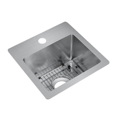 ELKAY Elkay ECTSR15159TBG1 Crosstown 15 x 15 in. Drop-in and Undermount Bar Sink Kit