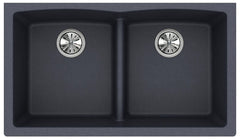 ELKAY Elkay ELGDULB3322GY0 Quartz Classic 33 x 19 x 10 Equal Double Bowl Undermount Sink with Aqua Divide