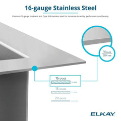 ELKAY Elkay EFRUFF3417RDBG Crosstown 35-7/8 x 20-1/4 in. Stainless Steel Single Bowl Farmhouse Kitchen Sink