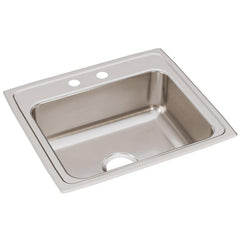 ELKAY Elkay LR22192 Lustertone 22 x 19-1/2 in. 2-Hole Stainless Steel Single Bowl Drop-in Kitchen Sink