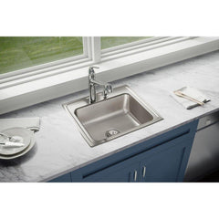 ELKAY Elkay LR22192 Lustertone 22 x 19-1/2 in. 2-Hole Stainless Steel Single Bowl Drop-in Kitchen Sink