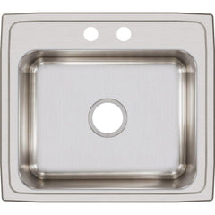 ELKAY Elkay LR22192 Lustertone 22 x 19-1/2 in. 2-Hole Stainless Steel Single Bowl Drop-in Kitchen Sink