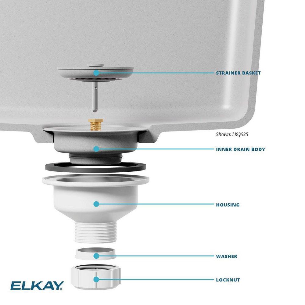 ELKAY Elkay LKQS35JB 4-1/2 in. Plastic Basket Strainer in Jubilee