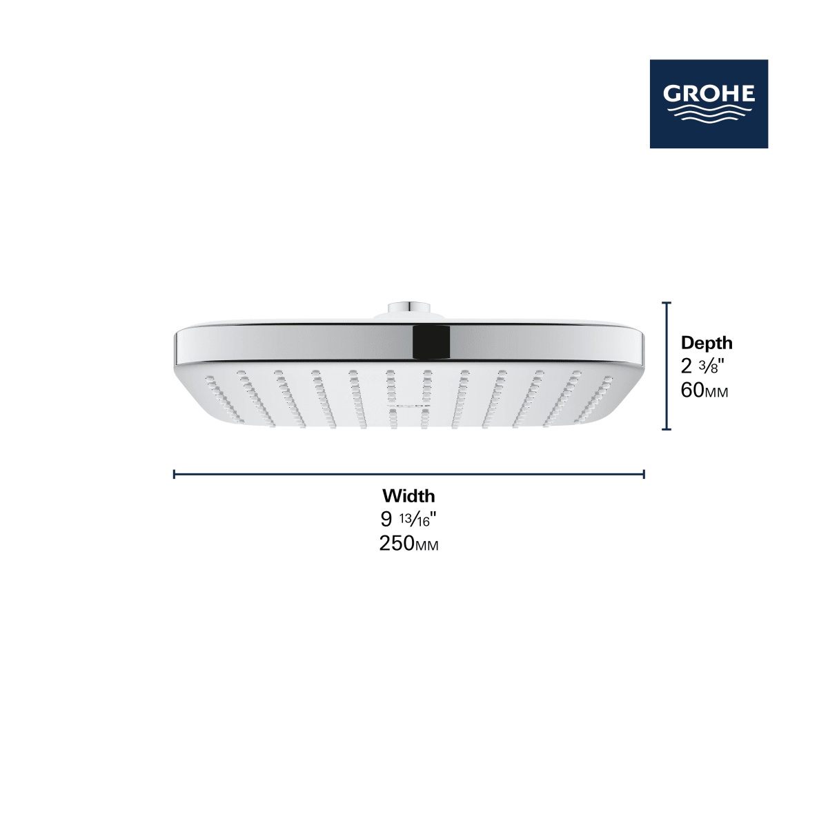 GROHE Grohe 26718EN0 250 Rain Showerhead, 1.75 gpm