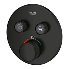 GROHE Grohe 291372430 Dual Function Thermostatic Valve Trim in Matte Black