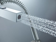 GROHE GROHE 31401000 Eurocube Single Handle Pull Down Kitchen Faucet in Starlight Chrome