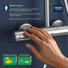 GROHE GROHE 26128EN2 Euphoria 260 CoolTouch Thermostatic Shower System in Brushed Nickel