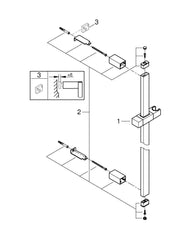 GROHE GROHE 27892000 Euphoria Cube 24 in. Shower Slide Bar