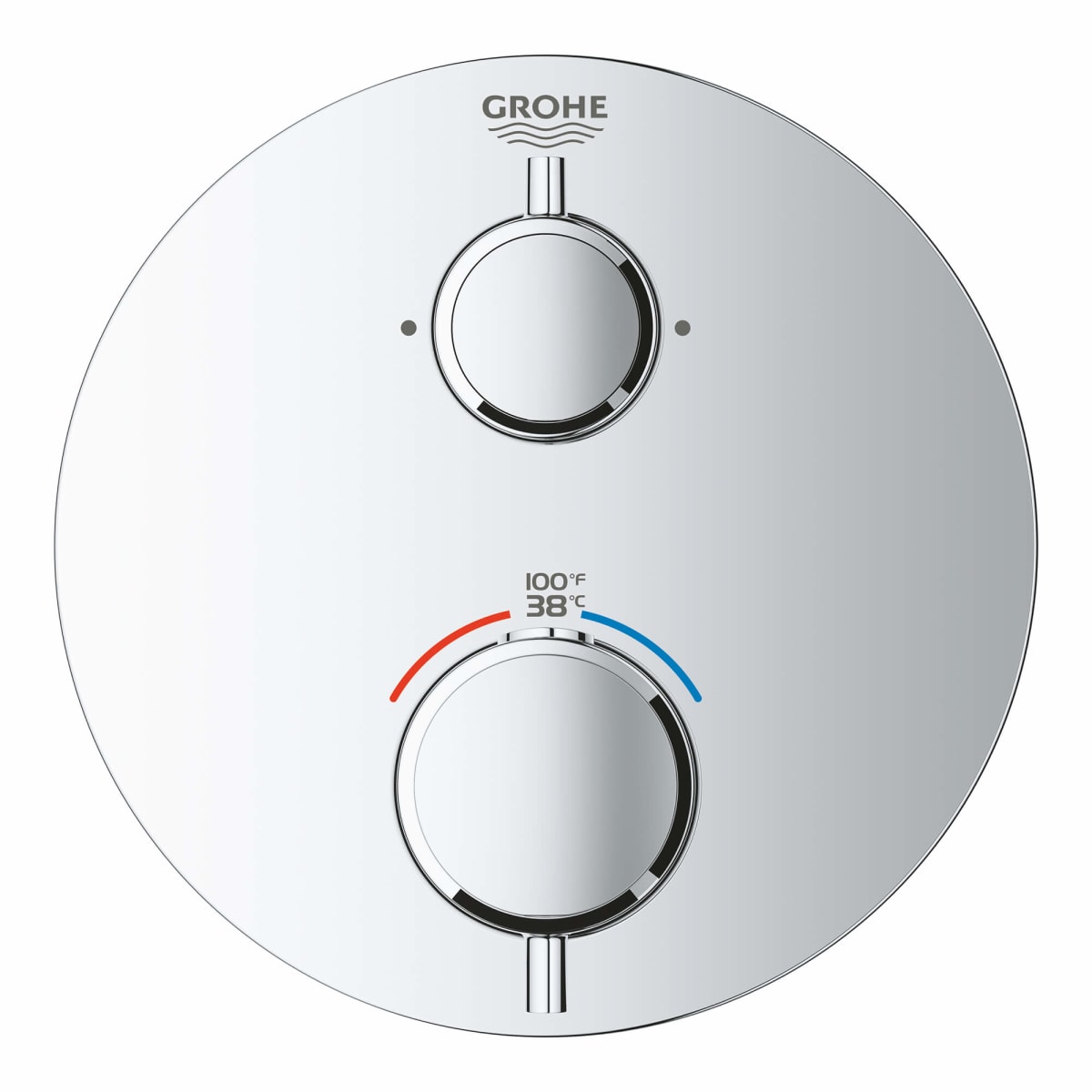 GROHE GROHE 24133000 Grohtherm Two Handle Thermostatic Valve Trim in StarLight Chrome