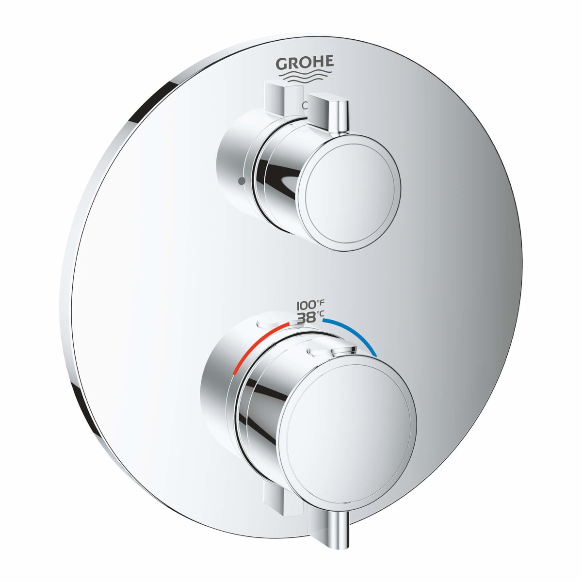 GROHE GROHE 24133000 Grohtherm Two Handle Thermostatic Valve Trim in StarLight Chrome
