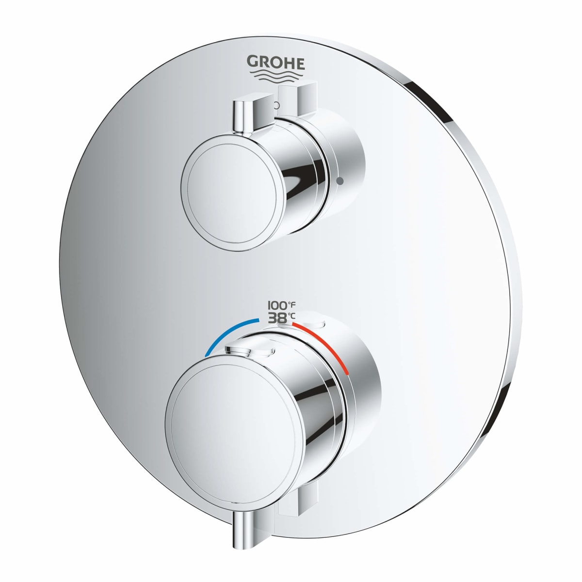 GROHE GROHE 24133000 Grohtherm Two Handle Thermostatic Valve Trim in StarLight Chrome
