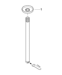 GROHE GROHE 28492000 Rainshower Ceiling Shower Arm Polished Chrome