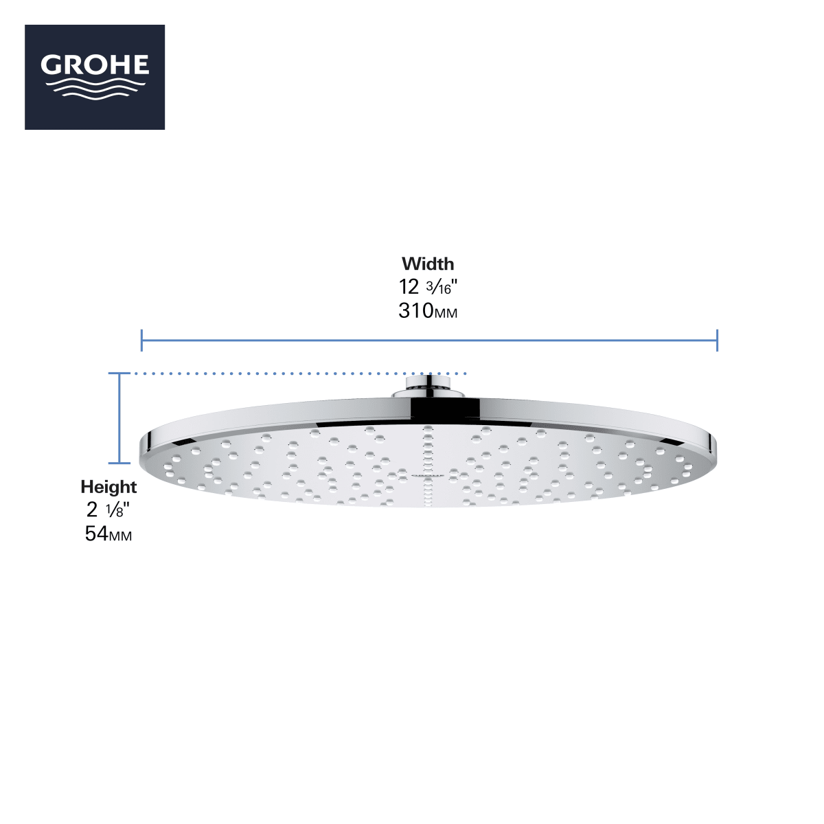 GROHE Grohe 265692430 310 Mono Shower Head 1.75 gpm in Matte Black