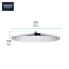 GROHE Grohe 265692430 310 Mono Shower Head 1.75 gpm in Matte Black