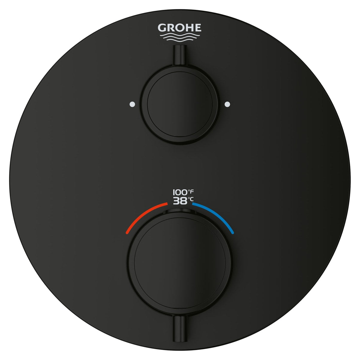 GROHE GROHE 241332430 Grohtherm® Two Handle Thermostatic Valve Trim in Matte Black