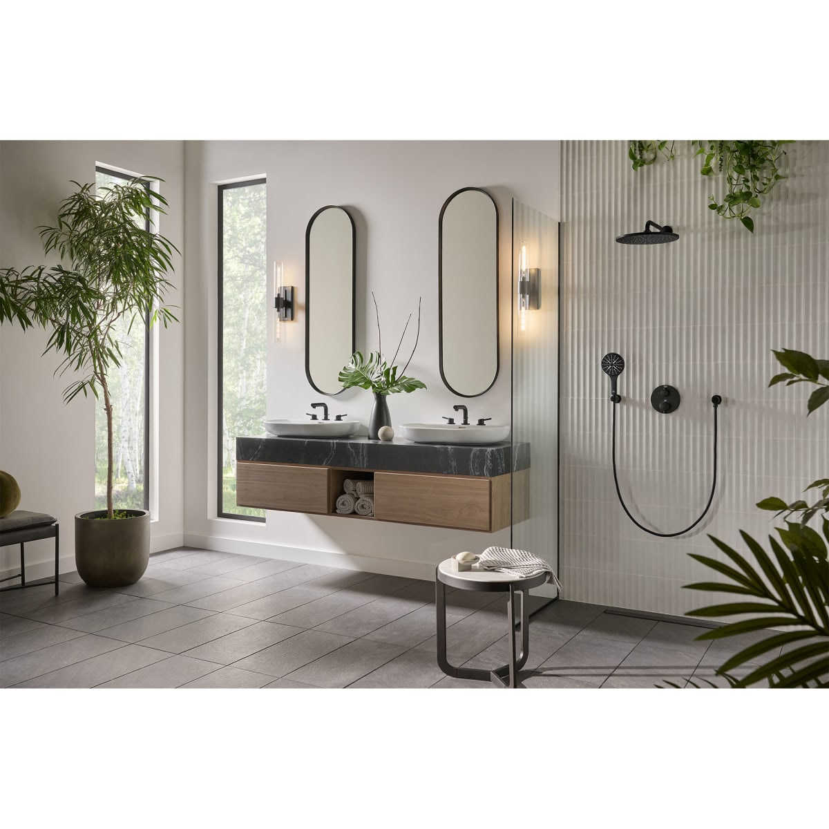 GROHE GROHE 241332430 Grohtherm® Two Handle Thermostatic Valve Trim in Matte Black