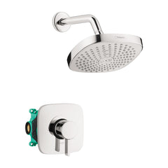 HANSGROHE Hansgrohe 04911000 Croma Select E Pressure Balance Shower Set with Rough 2.0 GPM in Chrome