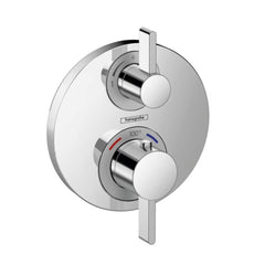 HANSGROHE Hansgrohe 15758001 Ecostat S Two Handle Thermostatic Valve Trim in Polished Chrome