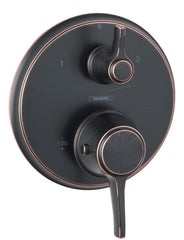 HANSGROHE Hansgrohe 15753921 C Two Handle Thermostatic Valve Trim in Rubbed Bronze