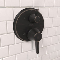 HANSGROHE Hansgrohe 15753921 C Two Handle Thermostatic Valve Trim in Rubbed Bronze