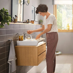 HANSGROHE Hansgrohe 72557001 Rebris E Single Handle Monoblock Bathroom Sink Faucet in Chrome
