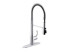 KOHLER KOHLER 22033-CP Simplice Single Handle Pull Down Kitchen Faucet in Polished Chrome