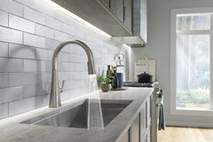 KOHLER KOHLER 22062-VS Graze Single Handle Pull Down Kitchen Faucet in Vibrant Stainless
