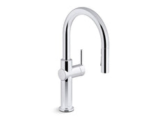 KOHLER Kohler 22972-CP Crue Single Handle Pull Down Kitchen Faucet in Polished Chrome