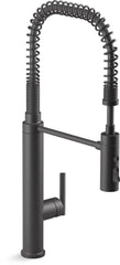 KOHLER KOHLER 24982-BL Purist Single Handle Kitchen Faucet in Matte Black
