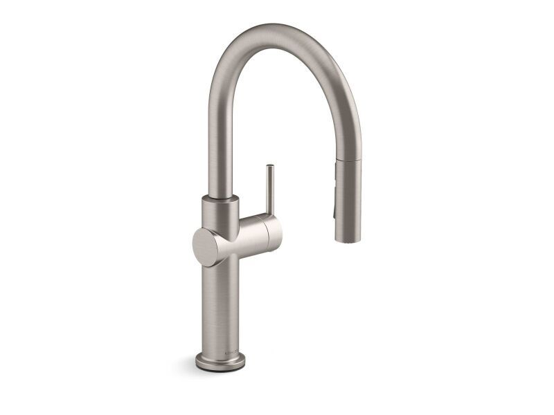 KOHLER KOHLER 22972-VS Crue Single Handle Pull Down Kitchen Faucet in Vibrant Stainless