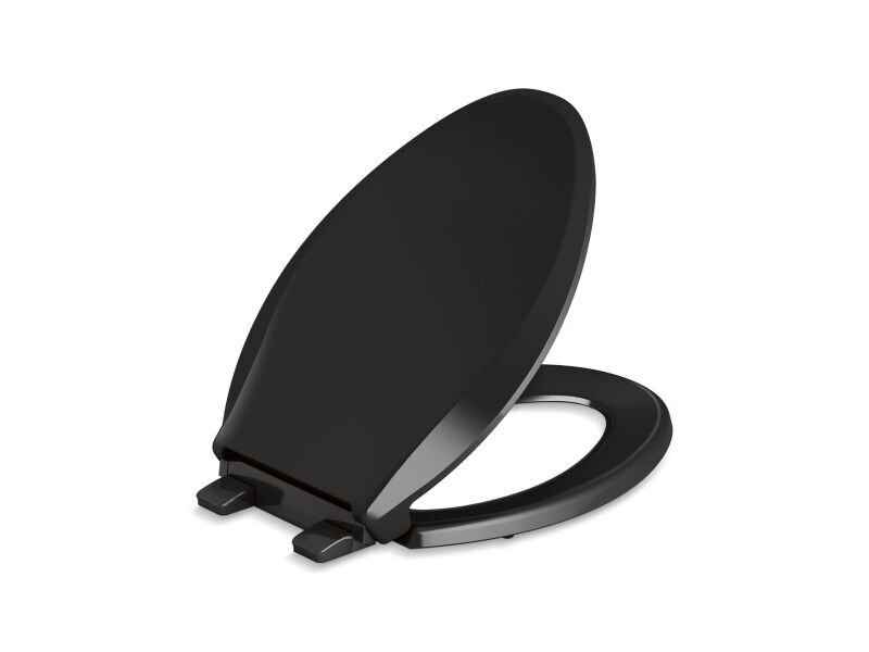 KOHLER Kohler 4636-RL-7 Cachet Elongated Closed Front Toilet Seat with Cover in Black Black