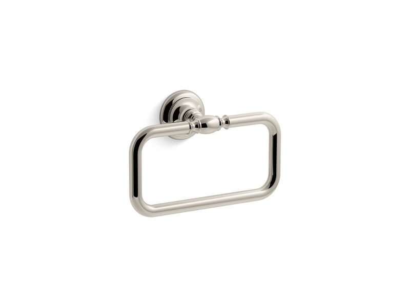 KOHLER KOHLER 72571-SN Artifacts Rectangular Closed Towel Ring in Vibrant Polished Nickel